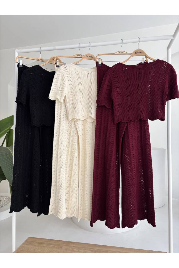 Knitwear Blouse Pants Double Suit