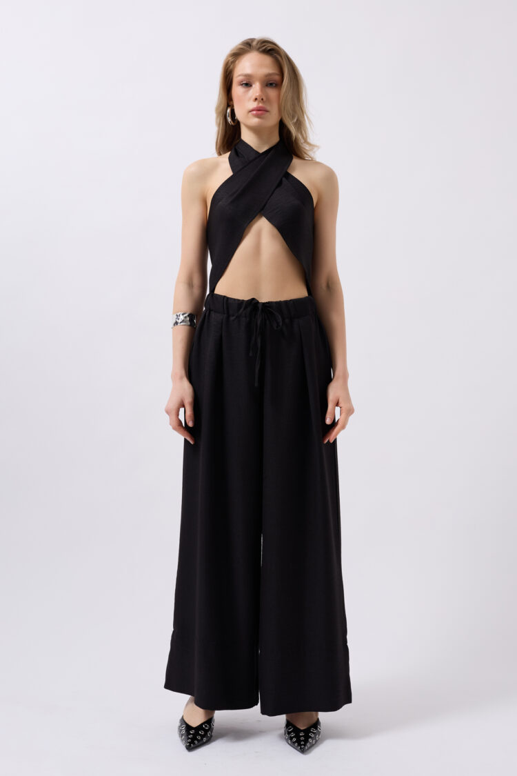Low Waist Oversize Linen Pants