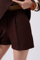 Pleated High Waist Shorts - Black Fashion - Globality Store - Women Clothes Wholesale Turkey