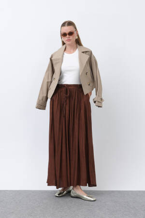 Women's Belt Detailed Pleated Skirt - Puane - Globality Store - Women Clothes Wholesale Turkey