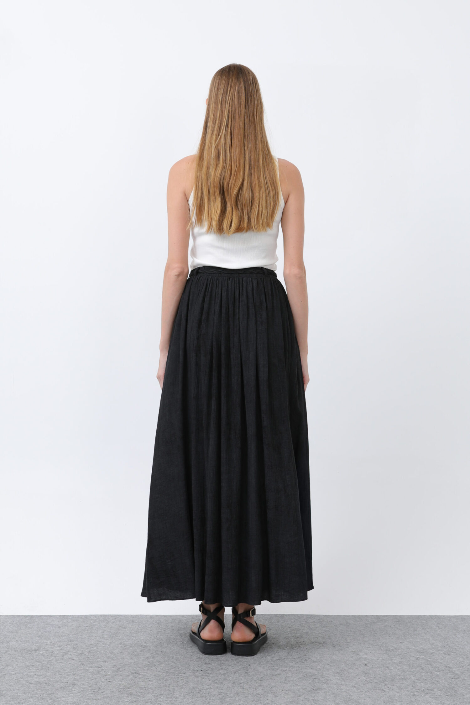 Women's Belt Detailed Pleated Skirt - Puane - Globality Store - Women Clothes Wholesale Turkey