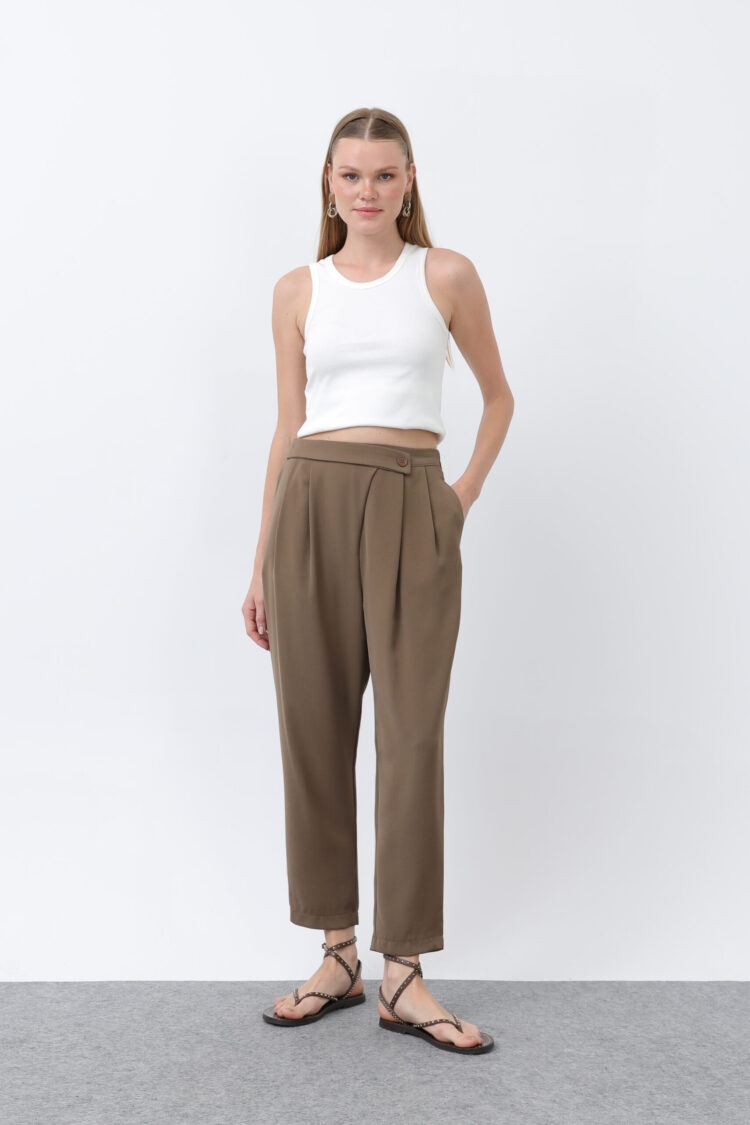 Women's Double-breasted Pants - Puane - Globality Store - Women Clothes Wholesale Turkey