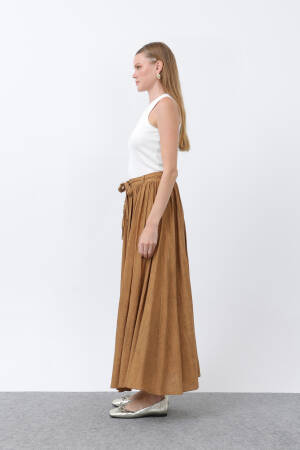 Women's Belt Detailed Pleated Skirt - Puane - Globality Store - Women Clothes Wholesale Turkey
