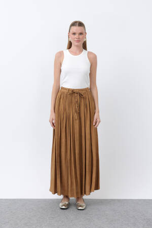 Women's Belt Detailed Pleated Skirt - Puane - Globality Store - Women Clothes Wholesale Turkey