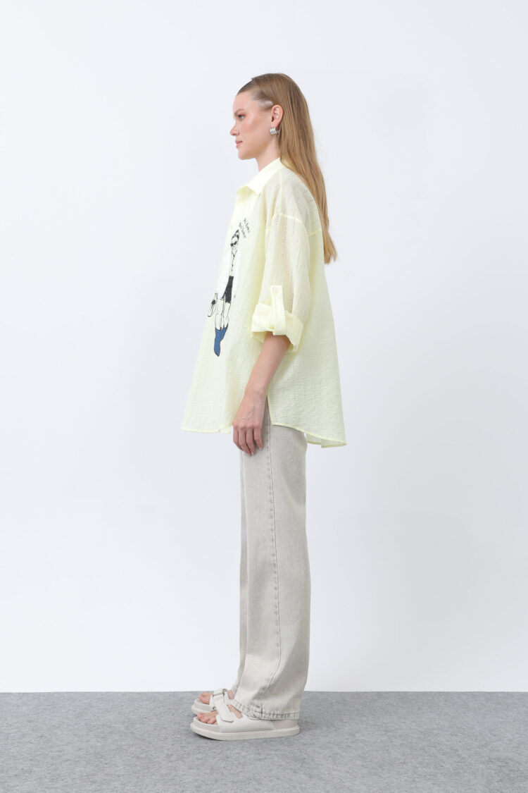 Women Girl Embroidered Shirt