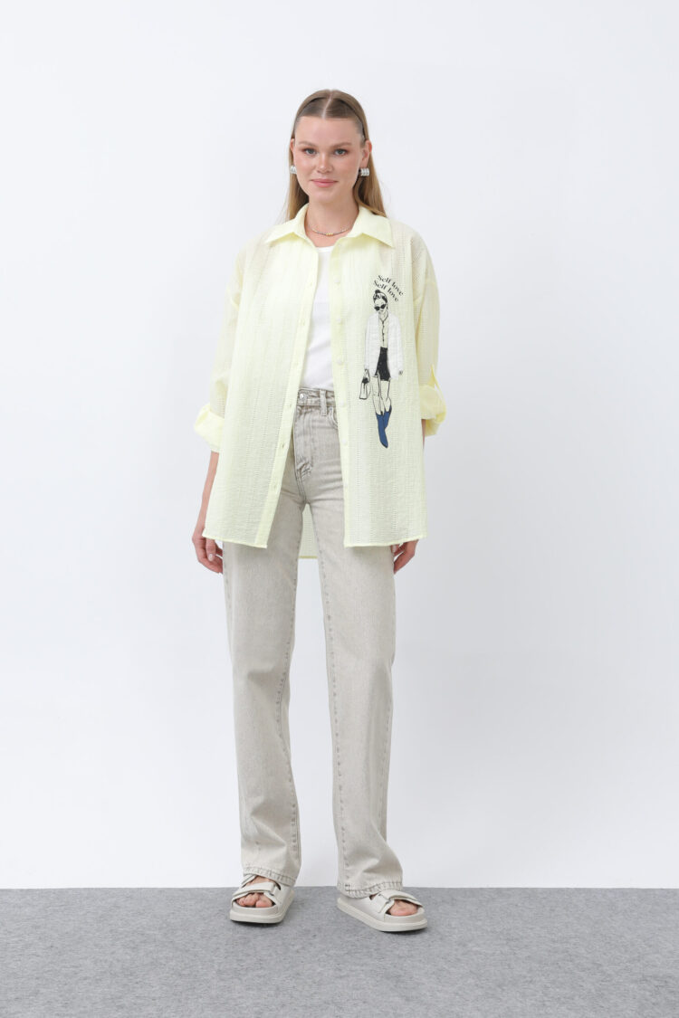Women Girl Embroidered Shirt - SOUL - Globality Store - Women Clothes Wholesale Turkey