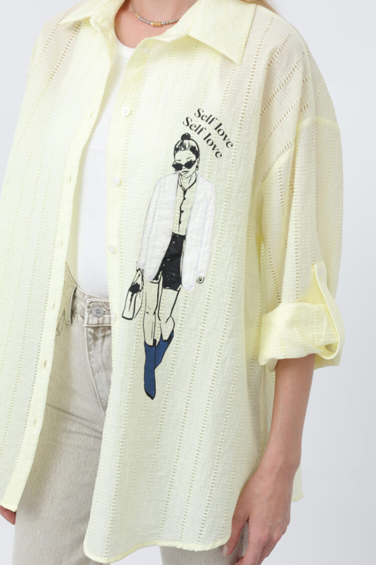 Women Girl Embroidered Shirt