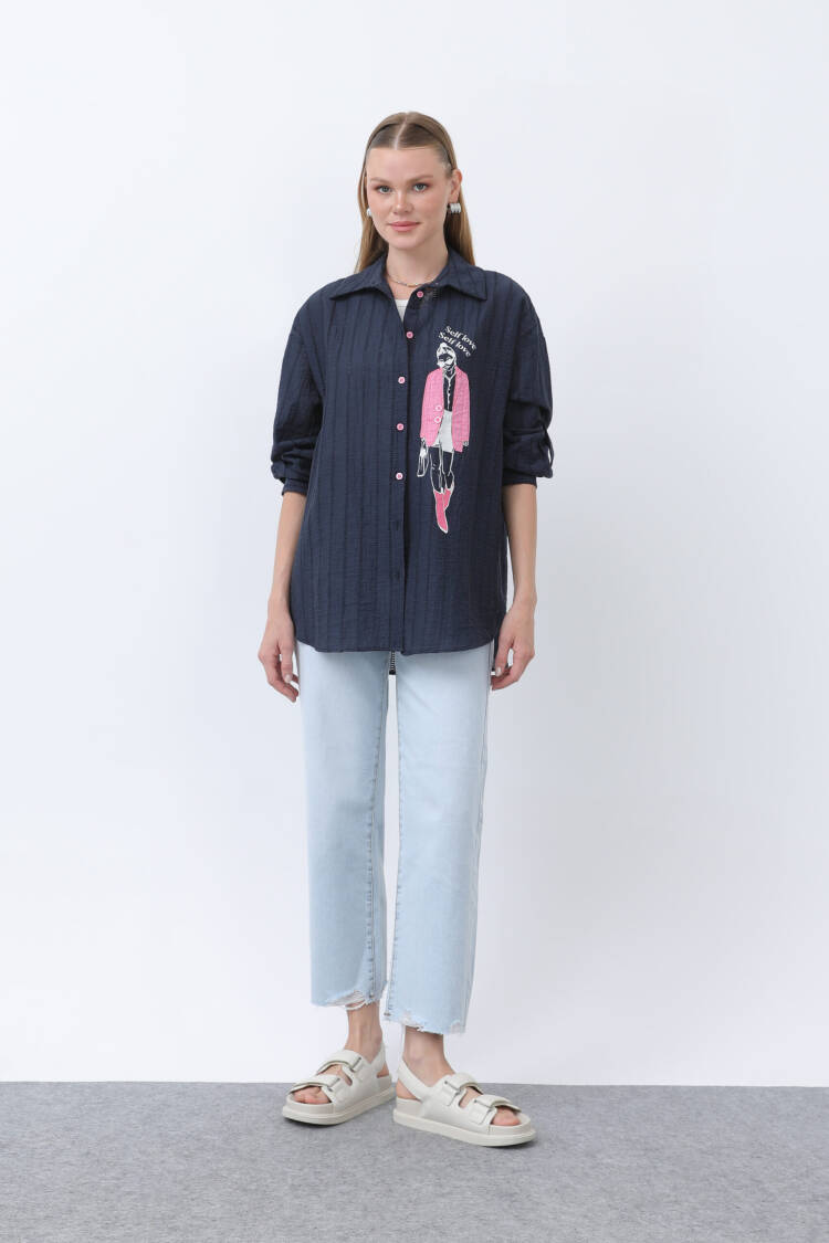 Women Girl Embroidered Shirt - SOUL - Globality Store - Women Clothes Wholesale Turkey