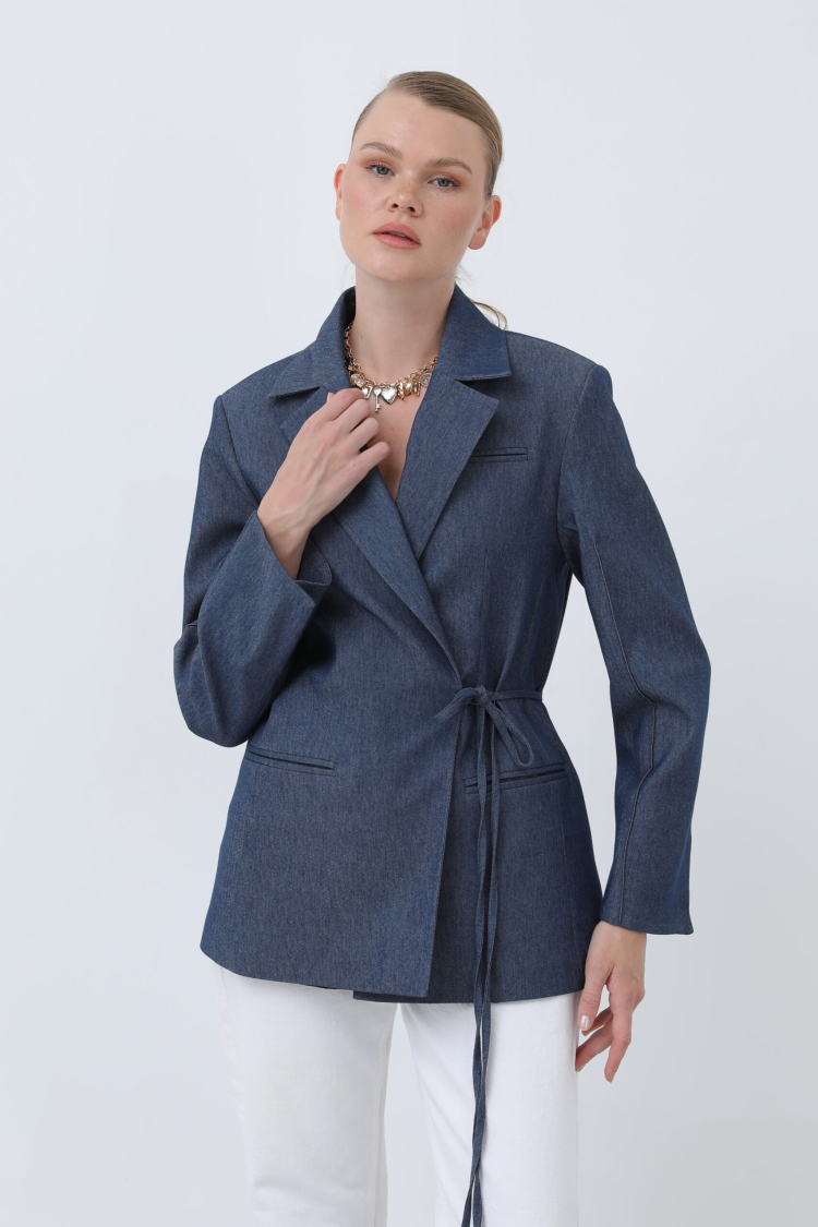 Women's Side Tie Jacket - SOUL - Globality Store - Women Clothes Wholesale Turkey