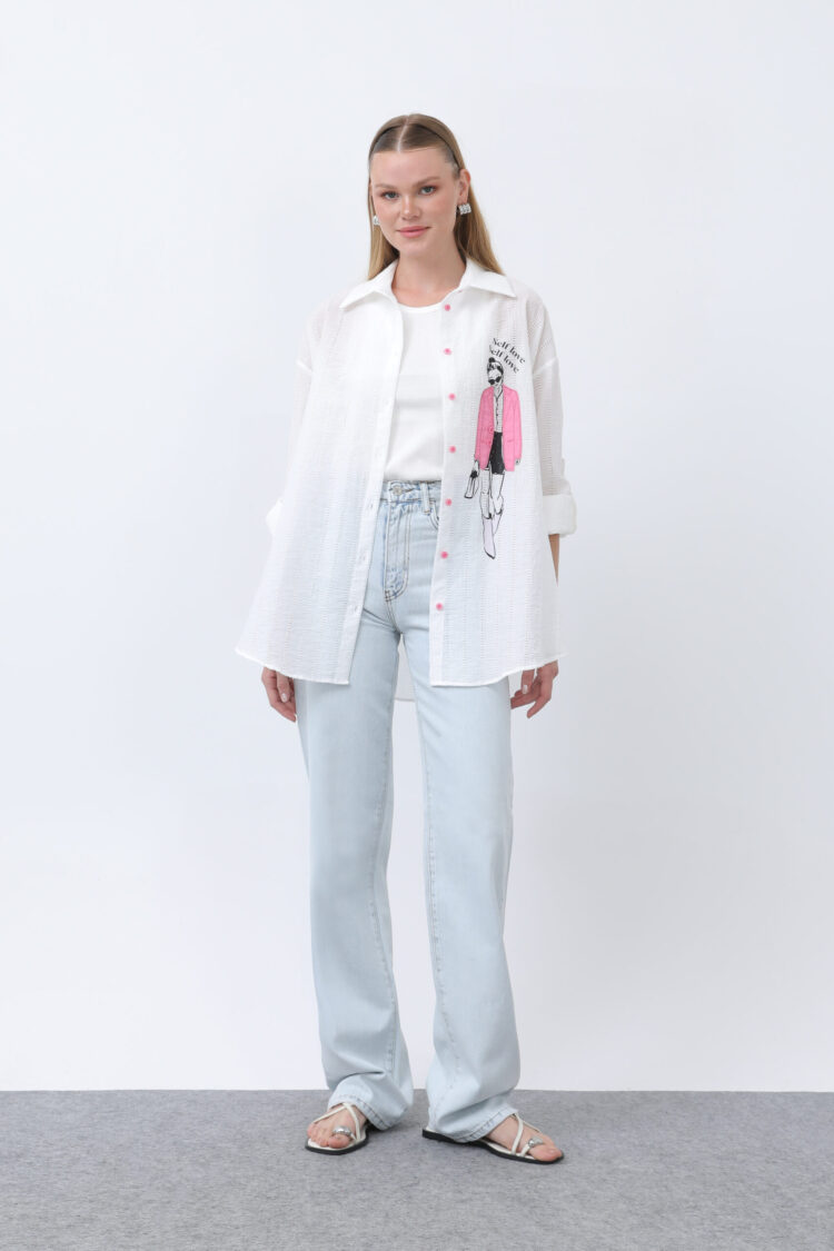 Women Girl Embroidered Shirt - SOUL - Globality Store - Women Clothes Wholesale Turkey