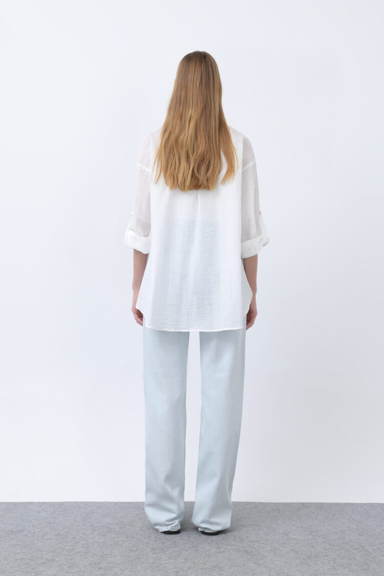 Women Girl Embroidered Shirt