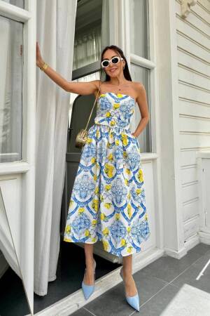 Dress - Multicolored - ESPADA - Globality Store - Women Clothes Wholesale Turkey