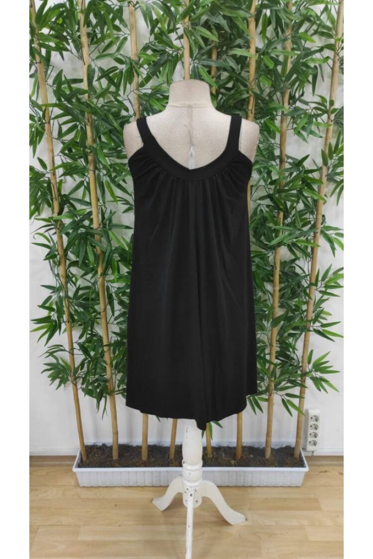 Women's Off Shoulder Round Neck Pleated Viscose Dress