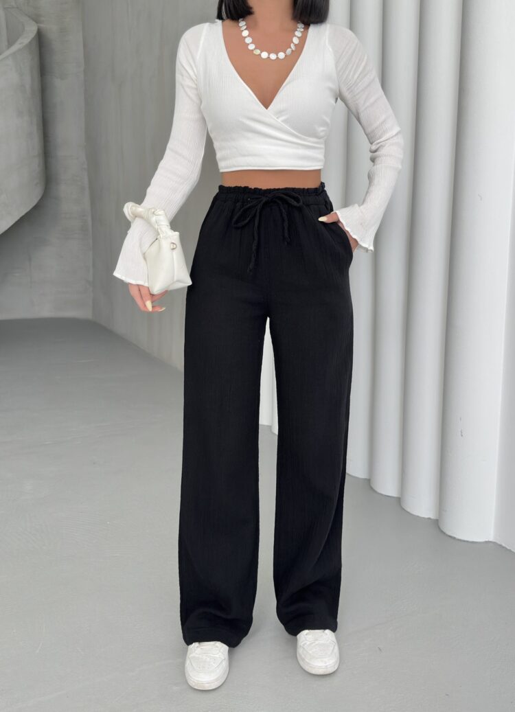 Mueslin Plain Pants - My Fashion - Globality Store - Women Clothes Wholesale Turkey