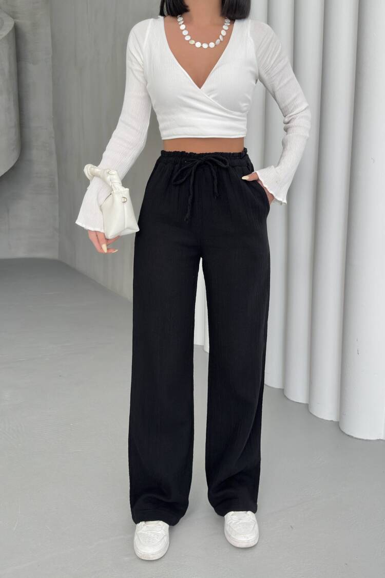Mueslin Plain Pants - My Fashion - Globality Store - Women Clothes Wholesale Turkey