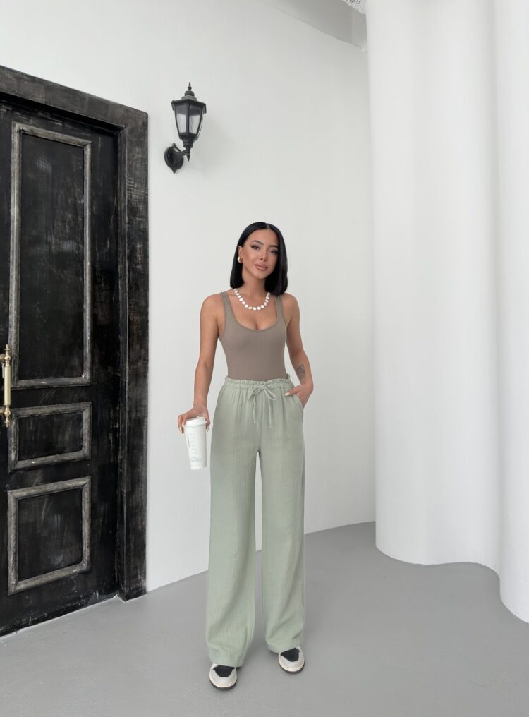 Mueslin Plain Pants - My Fashion - Globality Store - Women Clothes Wholesale Turkey