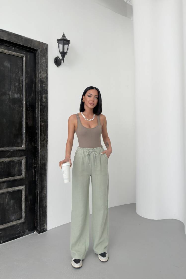 Mueslin Plain Pants - My Fashion - Globality Store - Women Clothes Wholesale Turkey