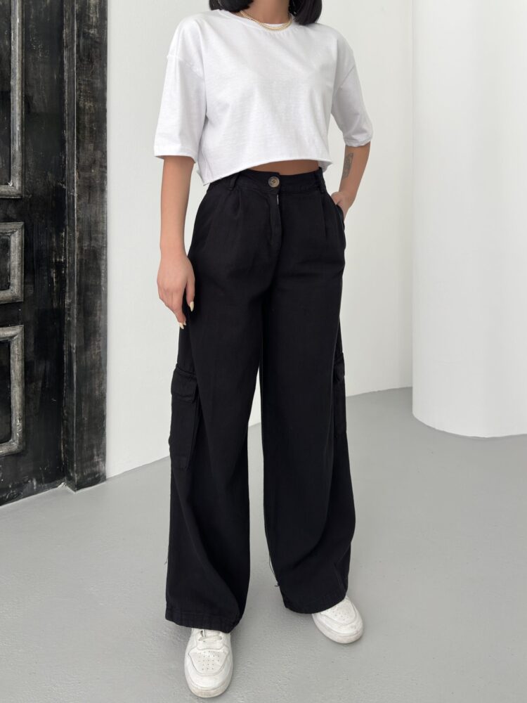 Cargo Pocket Gabardine Pants