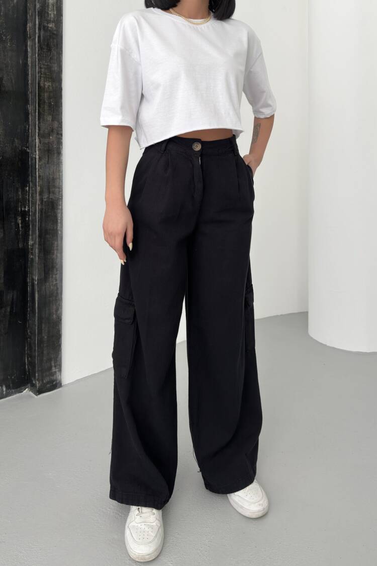 Cargo Pocket Gabardine Pants
