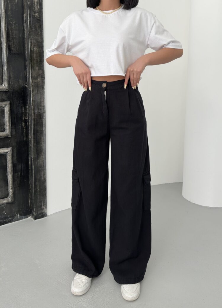 Cargo Pocket Gabardine Pants