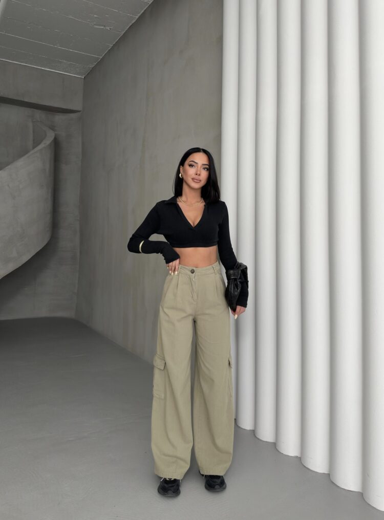Cargo Pocket Gabardine Pants