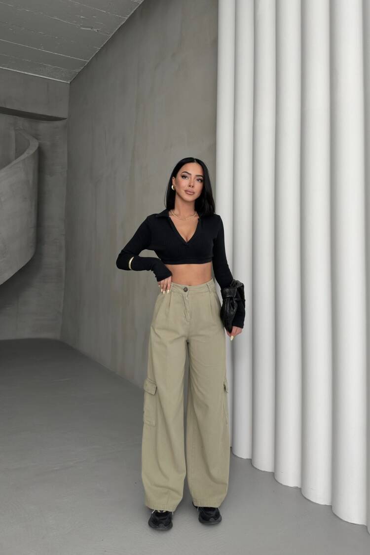 Cargo Pocket Gabardine Pants