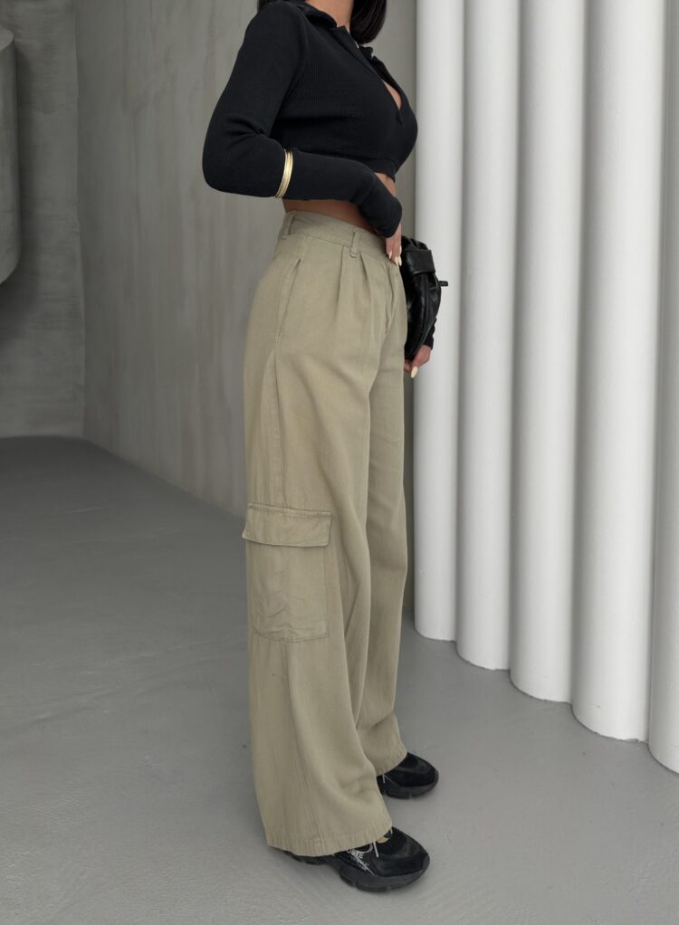 Cargo Pocket Gabardine Pants