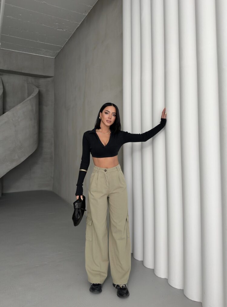 Cargo Pocket Gabardine Pants