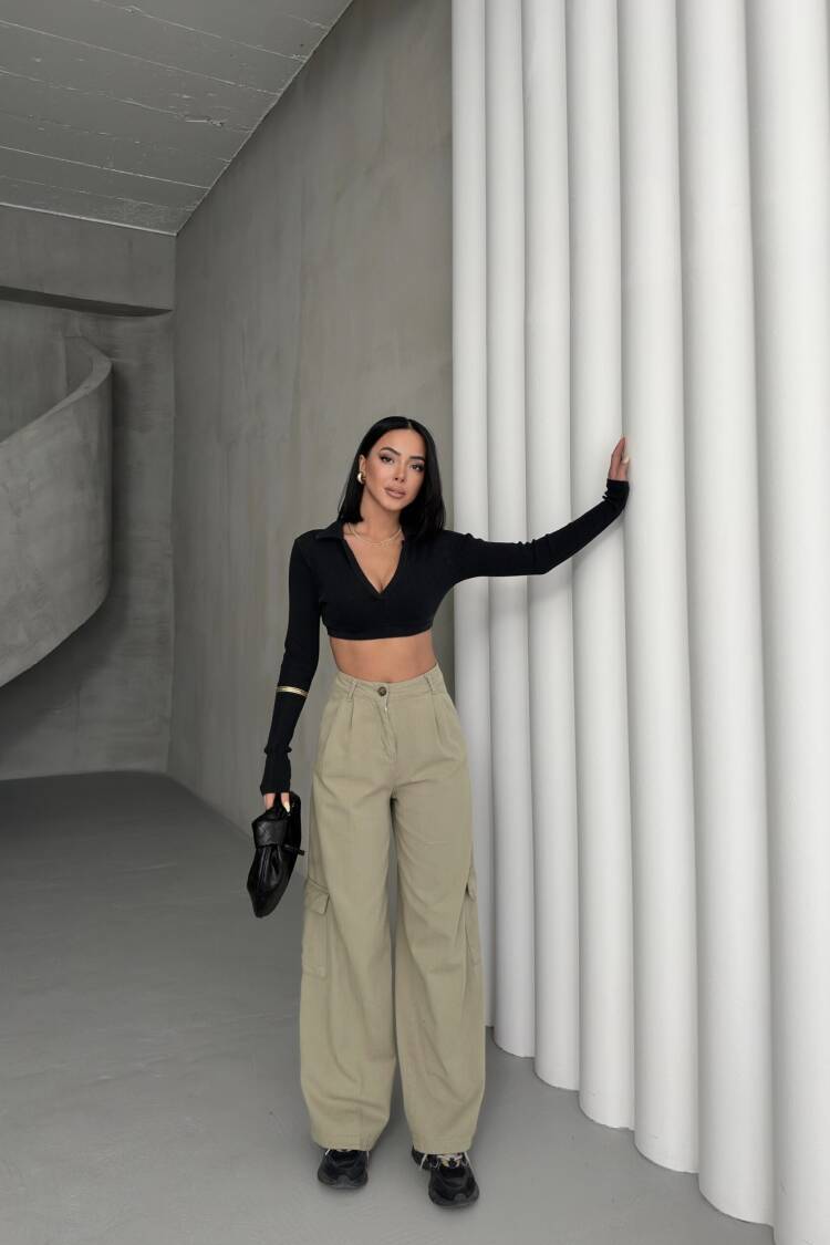 Cargo Pocket Gabardine Pants