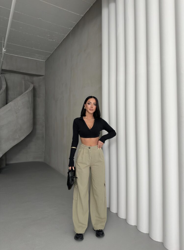 Cargo Pocket Gabardine Pants - My Fashion - Globality Store - Women Clothes Wholesale Turkey