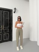 Striped Gabardine Pants - My Fashion - Globality Store - Women Clothes Wholesale Turkey