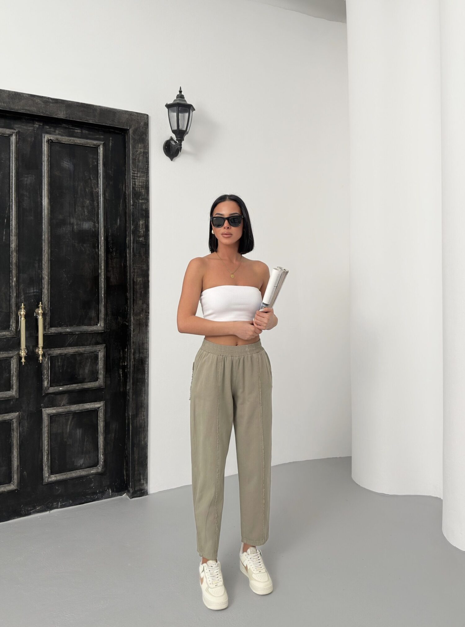 Striped Gabardine Pants - My Fashion - Globality Store - Women Clothes Wholesale Turkey