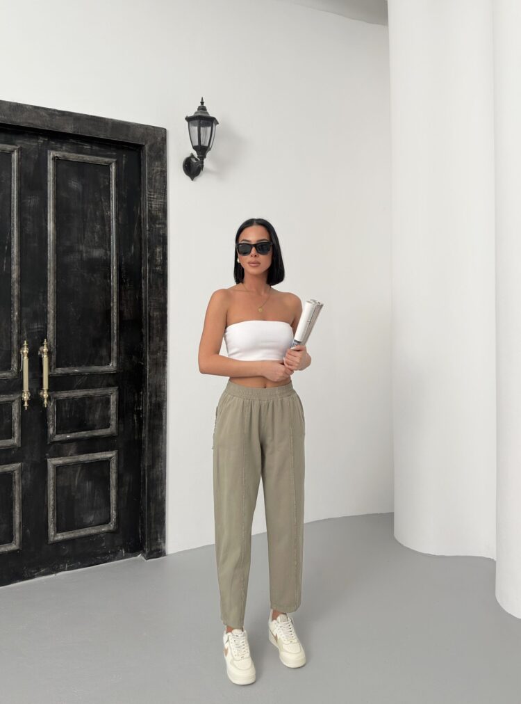Striped Gabardine Pants - My Fashion - Globality Store - Women Clothes Wholesale Turkey