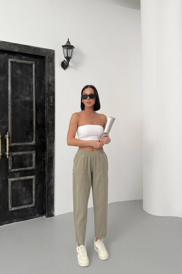 Striped Gabardine Pants - My Fashion - Globality Store - Women Clothes Wholesale Turkey