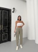 Striped Gabardine Pants - My Fashion - Globality Store - Women Clothes Wholesale Turkey