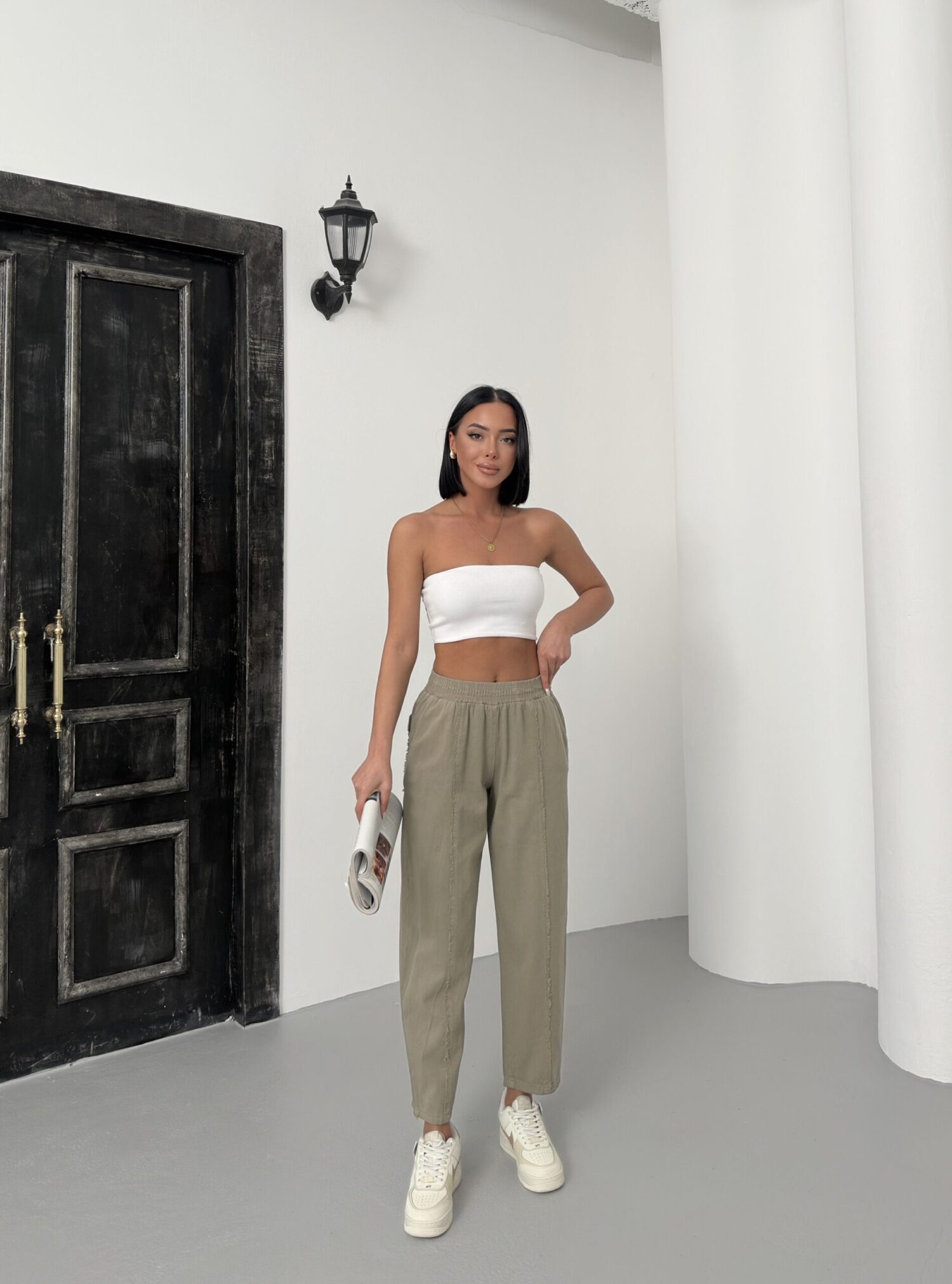 Striped Gabardine Pants - My Fashion - Globality Store - Women Clothes Wholesale Turkey