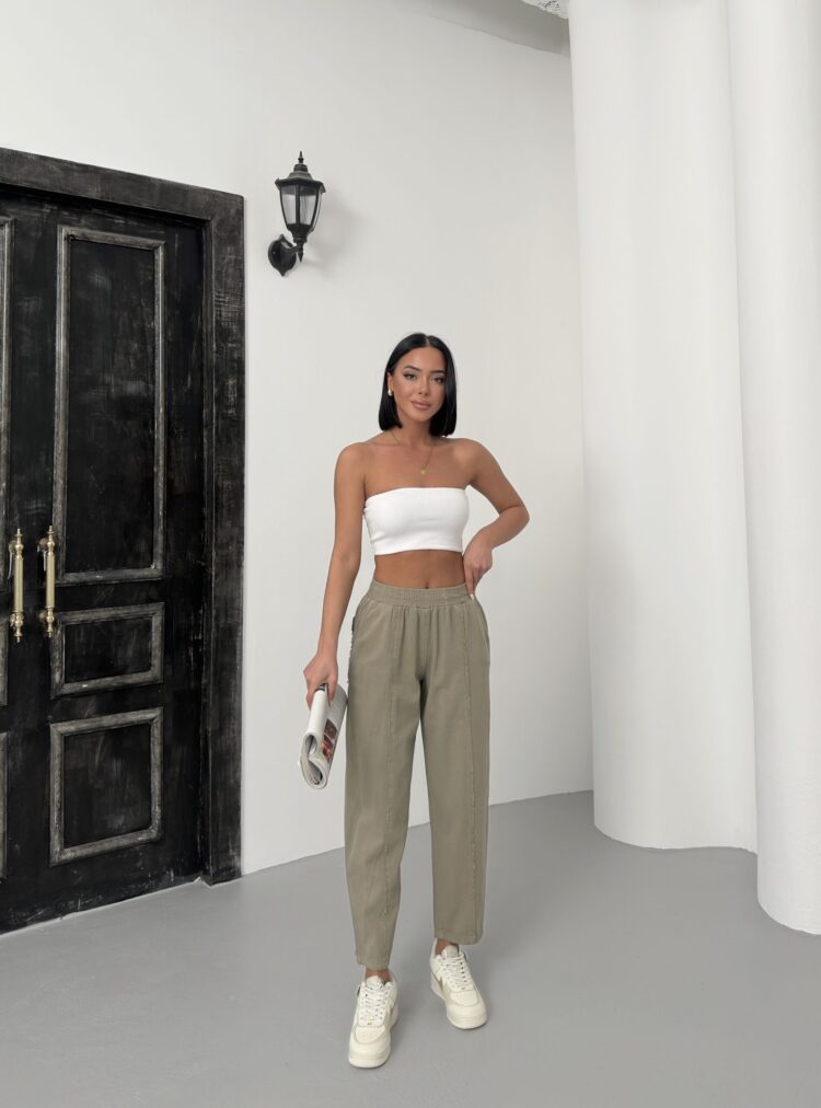Striped Gabardine Pants