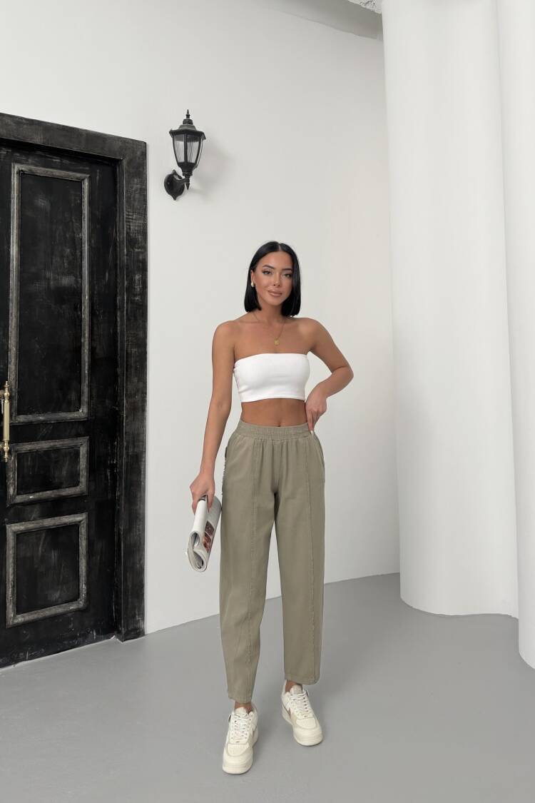 Striped Gabardine Pants