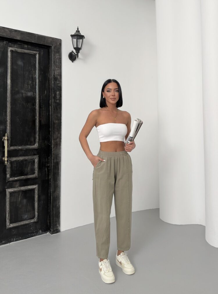 Striped Gabardine Pants
