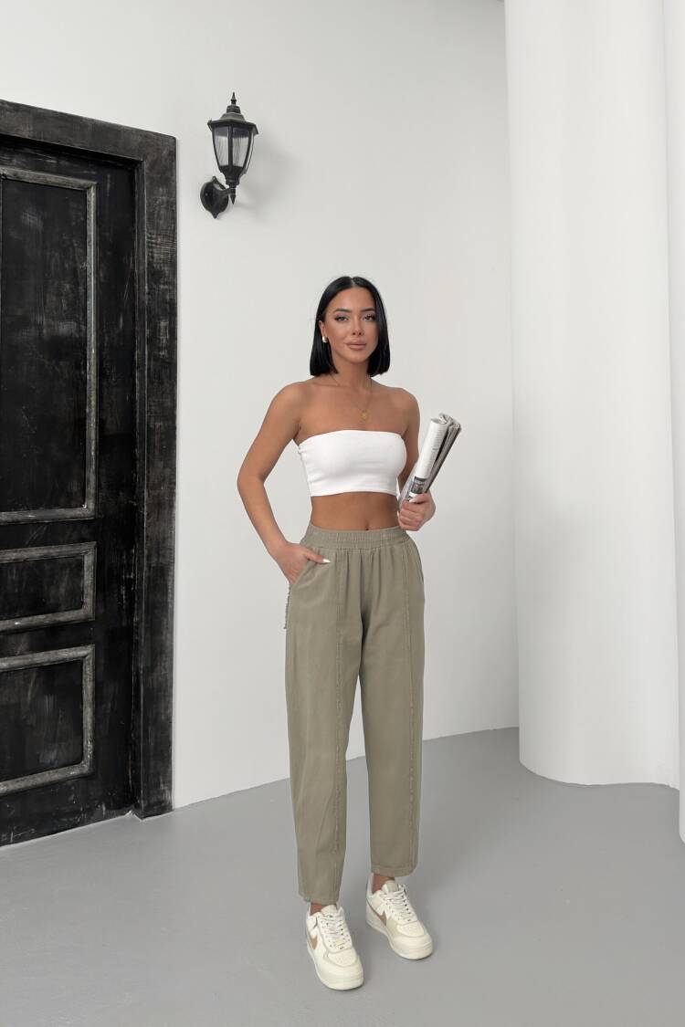 Striped Gabardine Pants