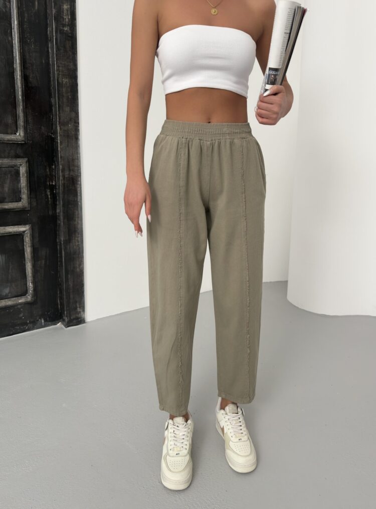 Striped Gabardine Pants