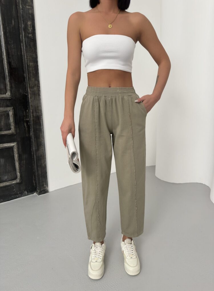 Striped Gabardine Pants