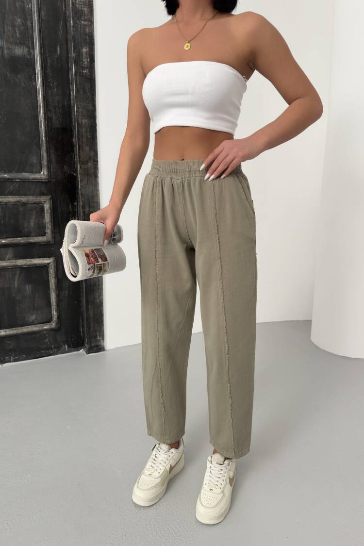 Striped Gabardine Pants