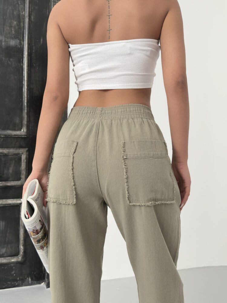 Striped Gabardine Pants