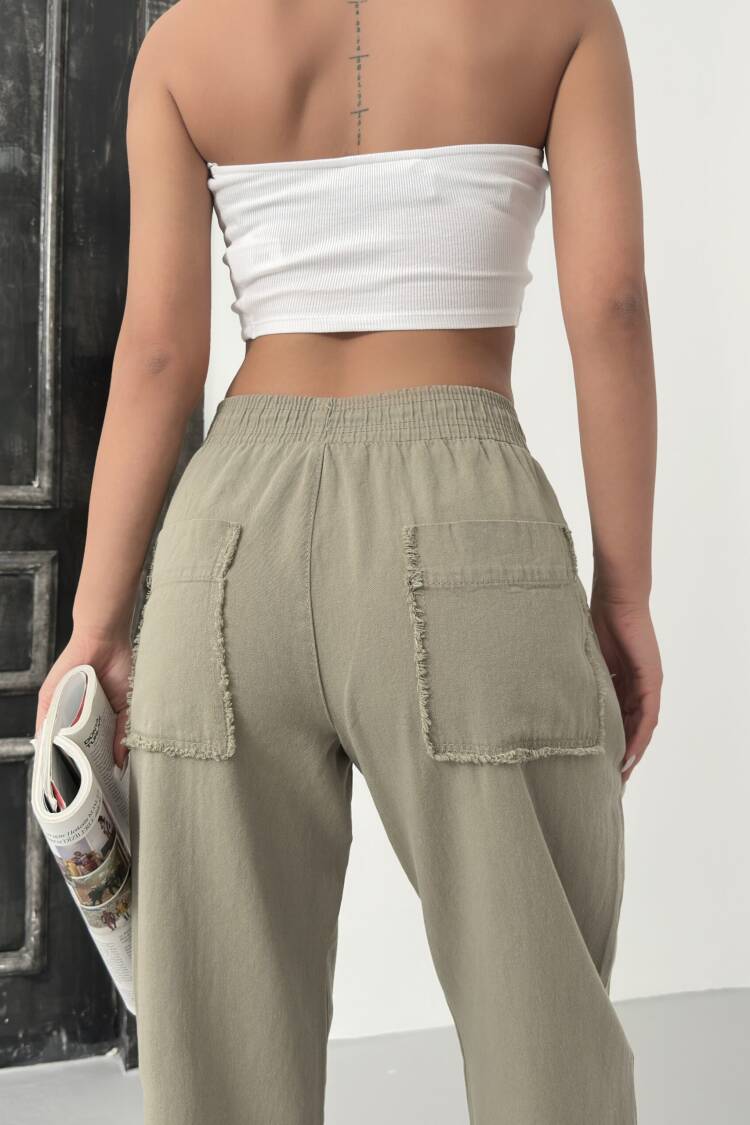 Striped Gabardine Pants