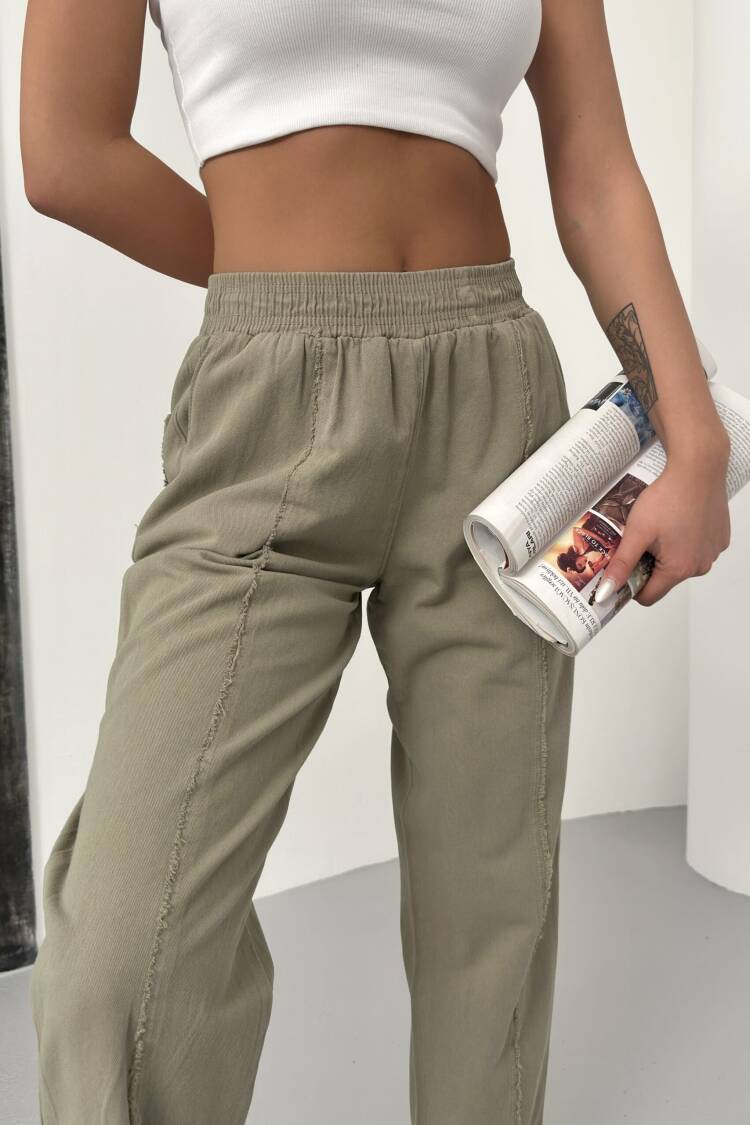 Striped Gabardine Pants