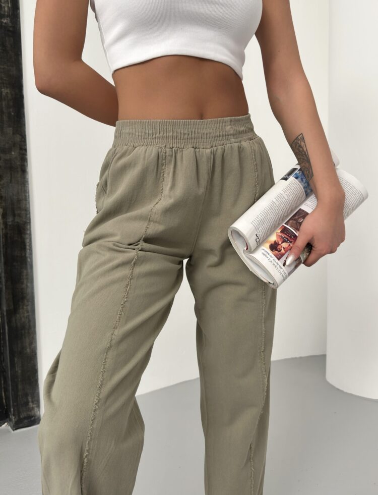 Striped Gabardine Pants