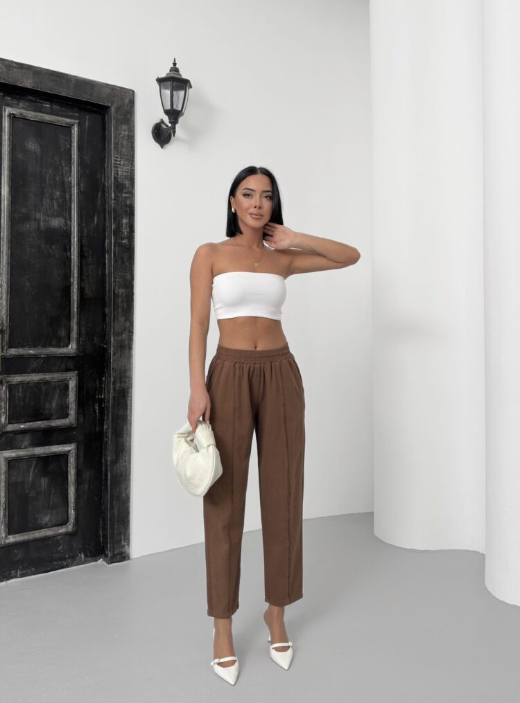 Striped Gabardine Pants