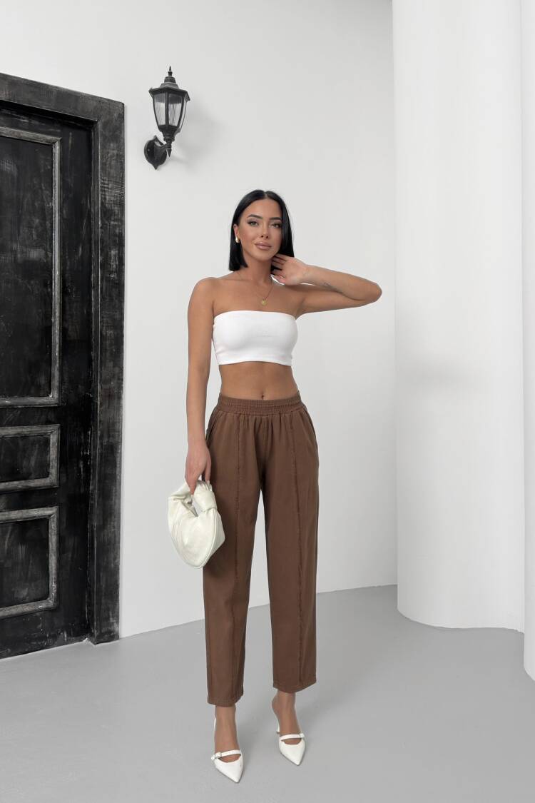 Striped Gabardine Pants