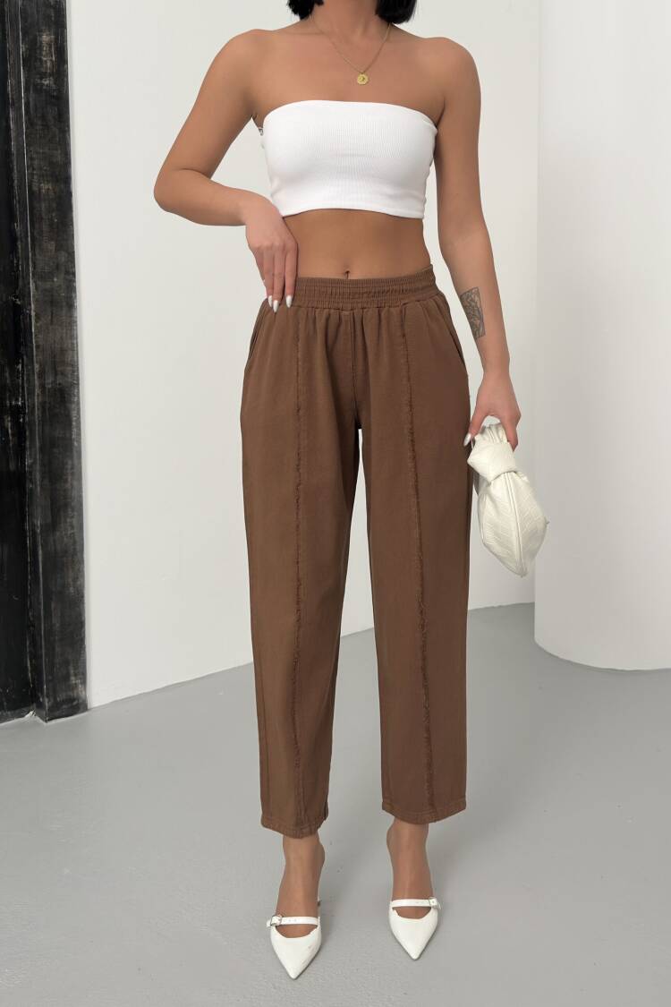 Striped Gabardine Pants